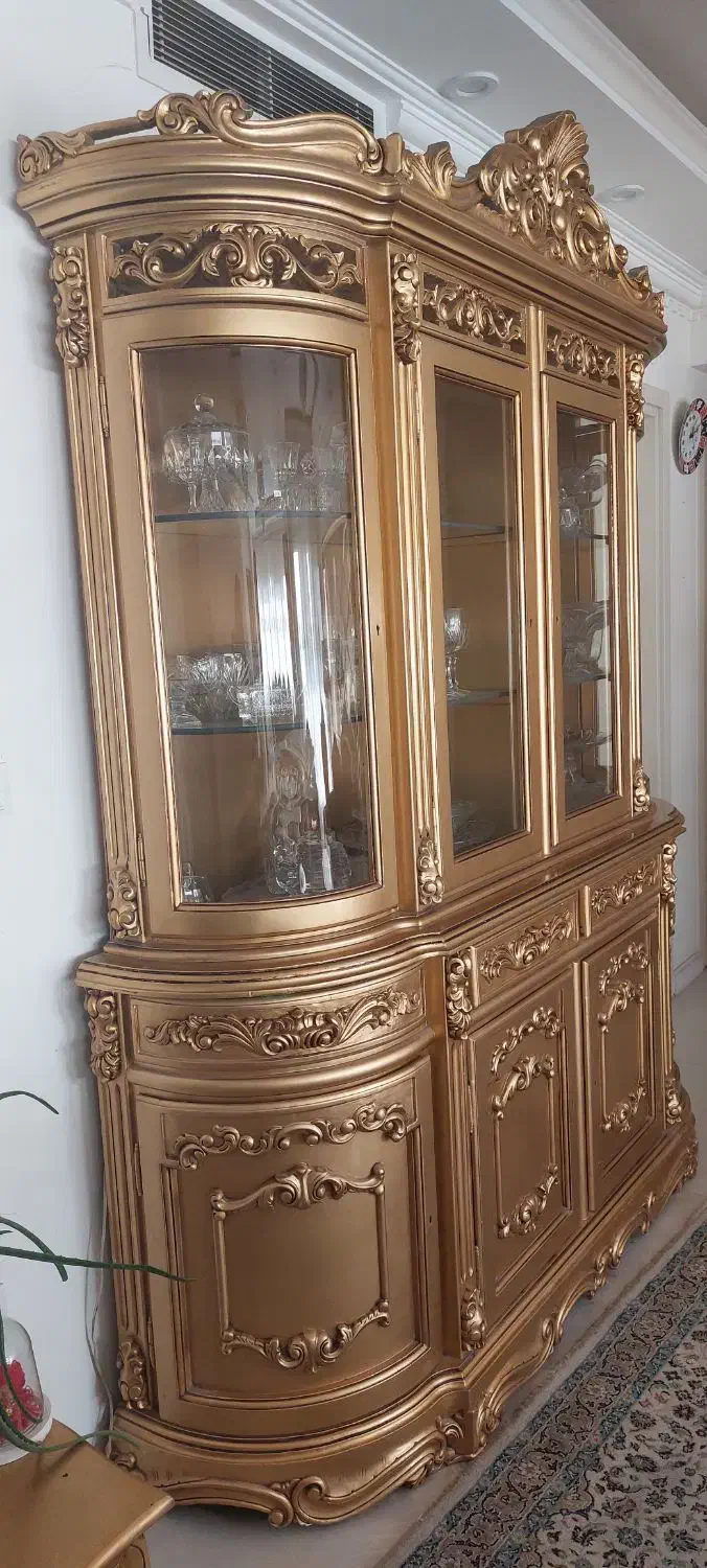 بوفه چوب راش شیشه گرد|بوفه، ویترین، کنسول|تهران, سوهانک|دیوار