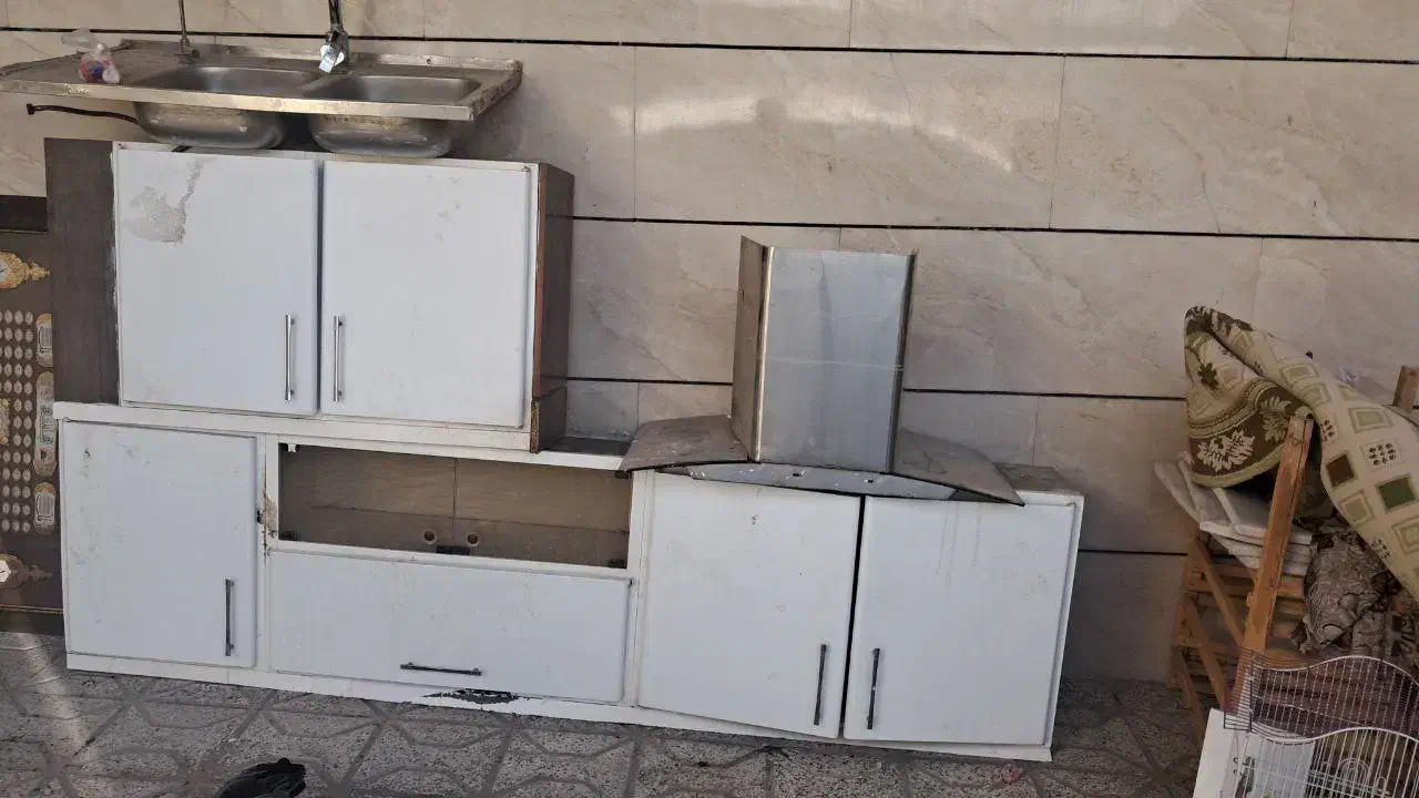 کابینت و سینک استیل و هود بیمکث|کتابخانه، شلف، قفسههای دیواری|نیشابور, فرح بخش|دیوار