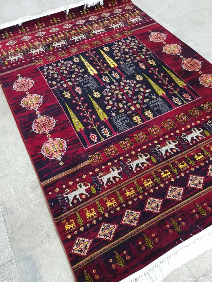 انواع فرش قرمز نقد اقساط چکی|فرش|سیرجان, |دیوار