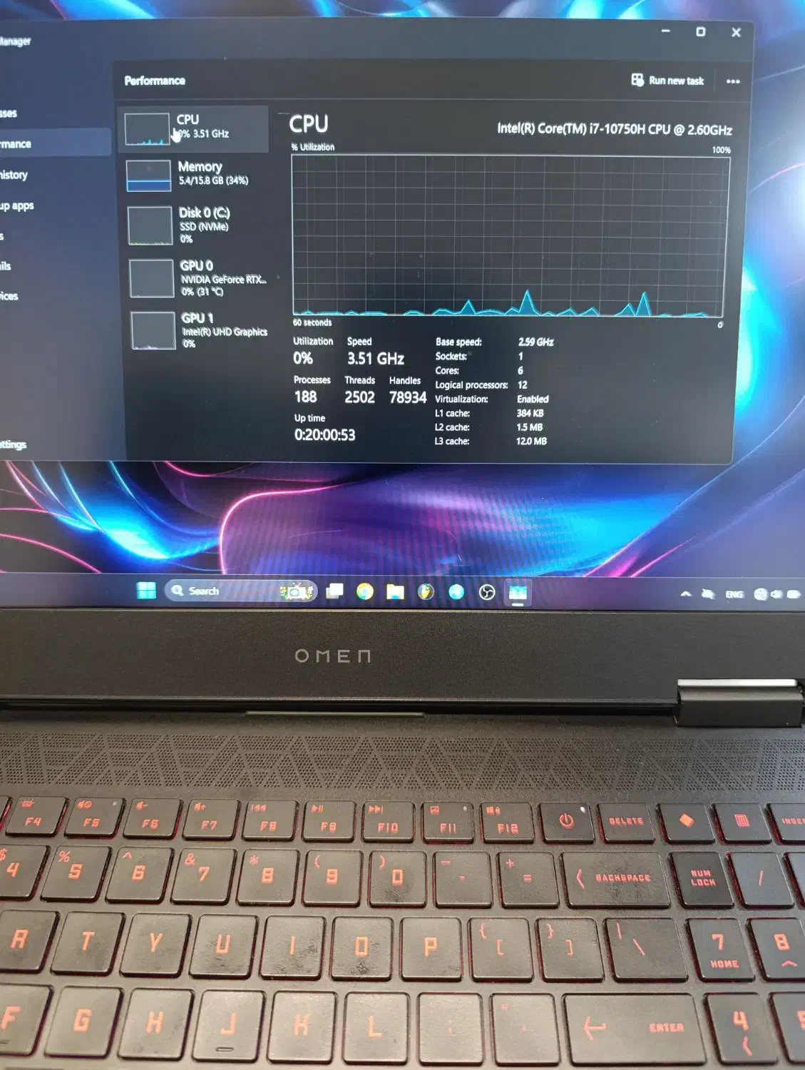 لپتاپ HP omen gaming|رایانه همراه|رشت, جهاد|دیوار