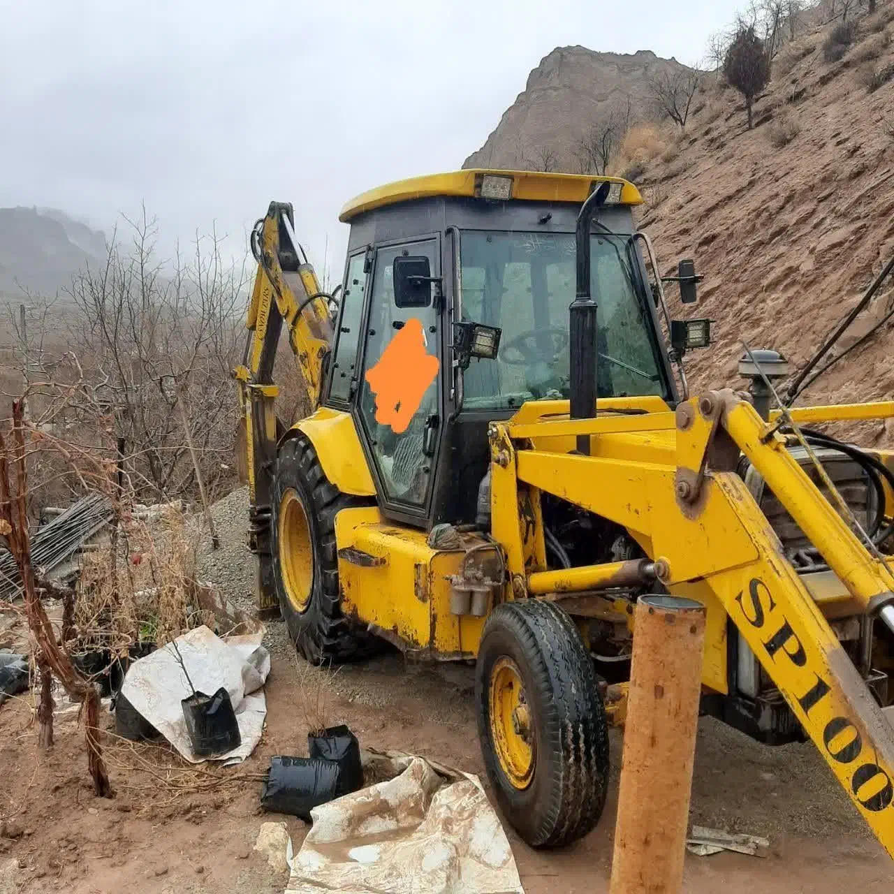 بیل بکهو|خودرو سنگین|چاهک, |دیوار