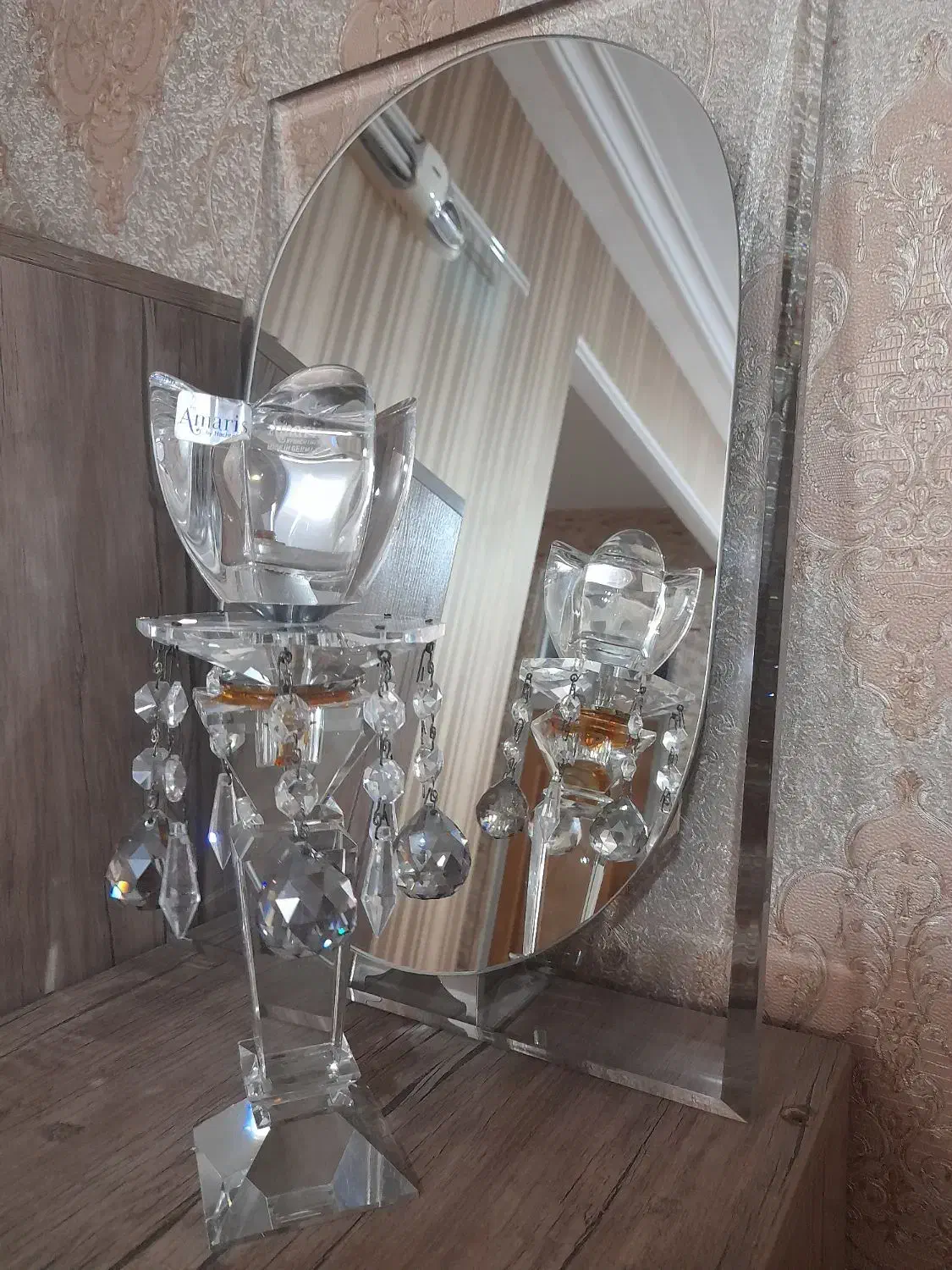 آینه و شمعدان کریستال|آینه|قم, شهرک قدس|دیوار