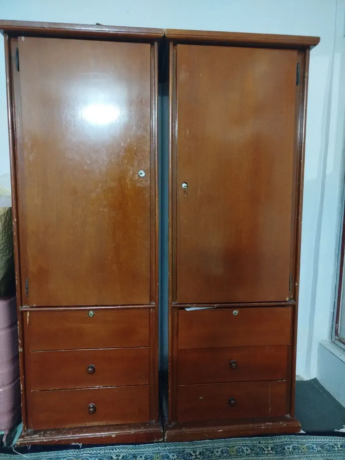 کمد لباس چوبی|جاکفشی، کمد، دراور|مشهد, چهارچشمه|دیوار