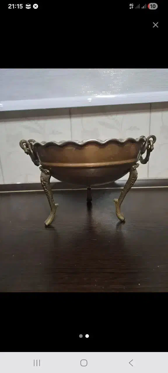 ظرف پذیرایی مسی پایه بلند|ظروف سرو و پذیرایی|اسلامشهر, مطهری|دیوار