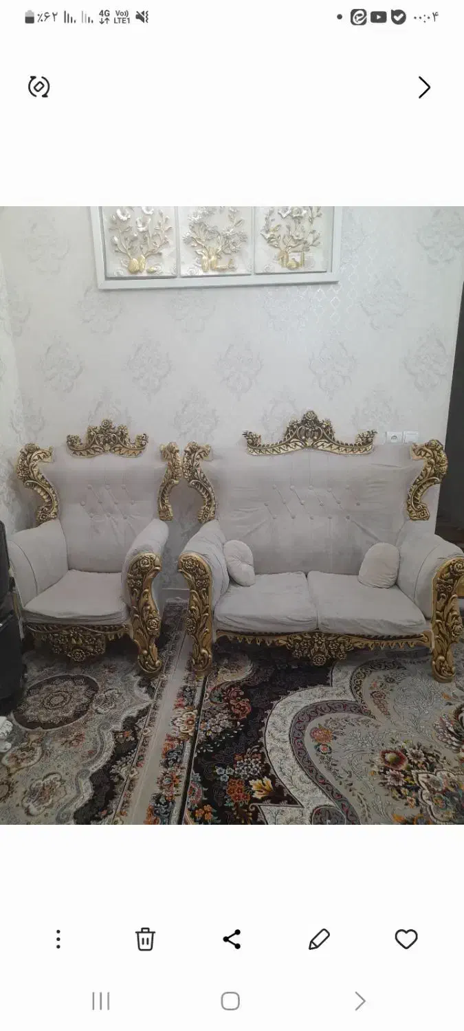 مبل ۷ نفره  وا عدد جلو مبلی|مبلمان خانگی و میز عسلی|قرچک, مهدیه|دیوار