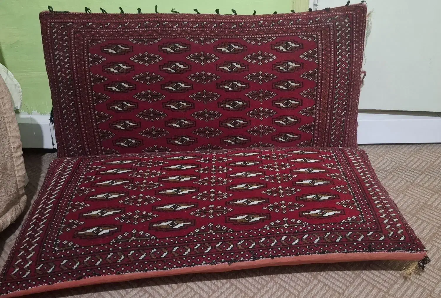 فروش ۴ عدد پشتی دست بافت ترکمن سالم|پشتی|تهران, فاطمی|دیوار