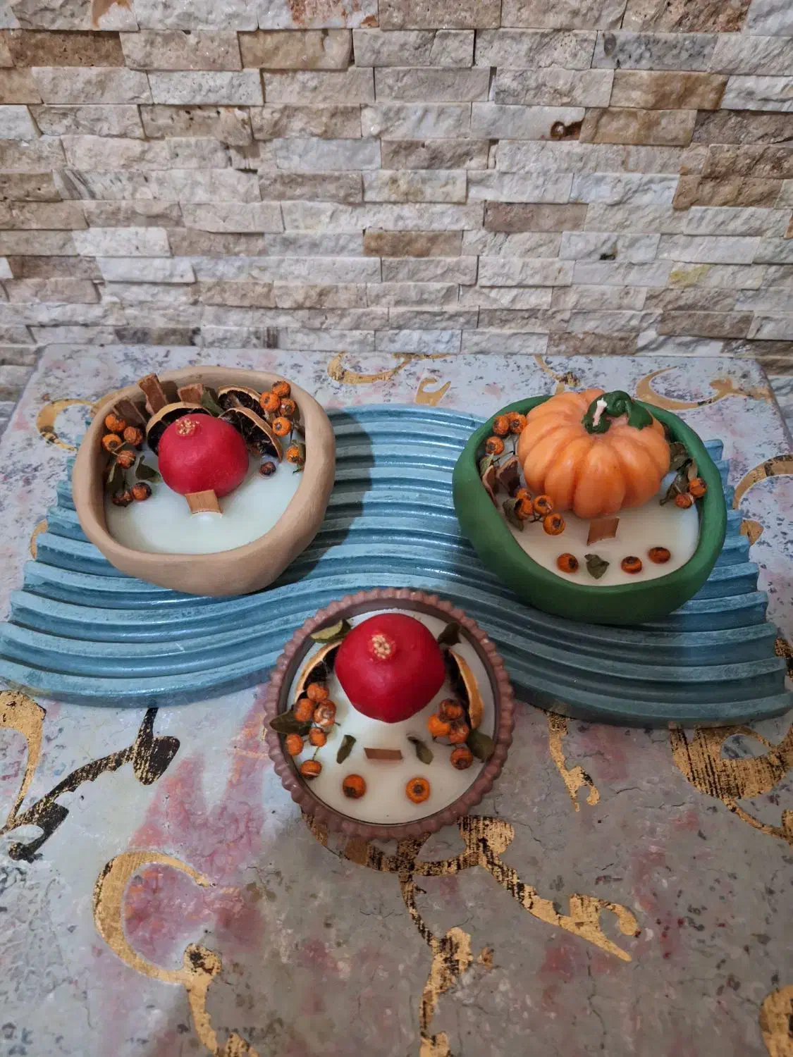 شمع و دکوری سنگی|صنایع دستی و سایر لوازم تزئینی|تهران, سازمان برنامه جنوبی|دیوار