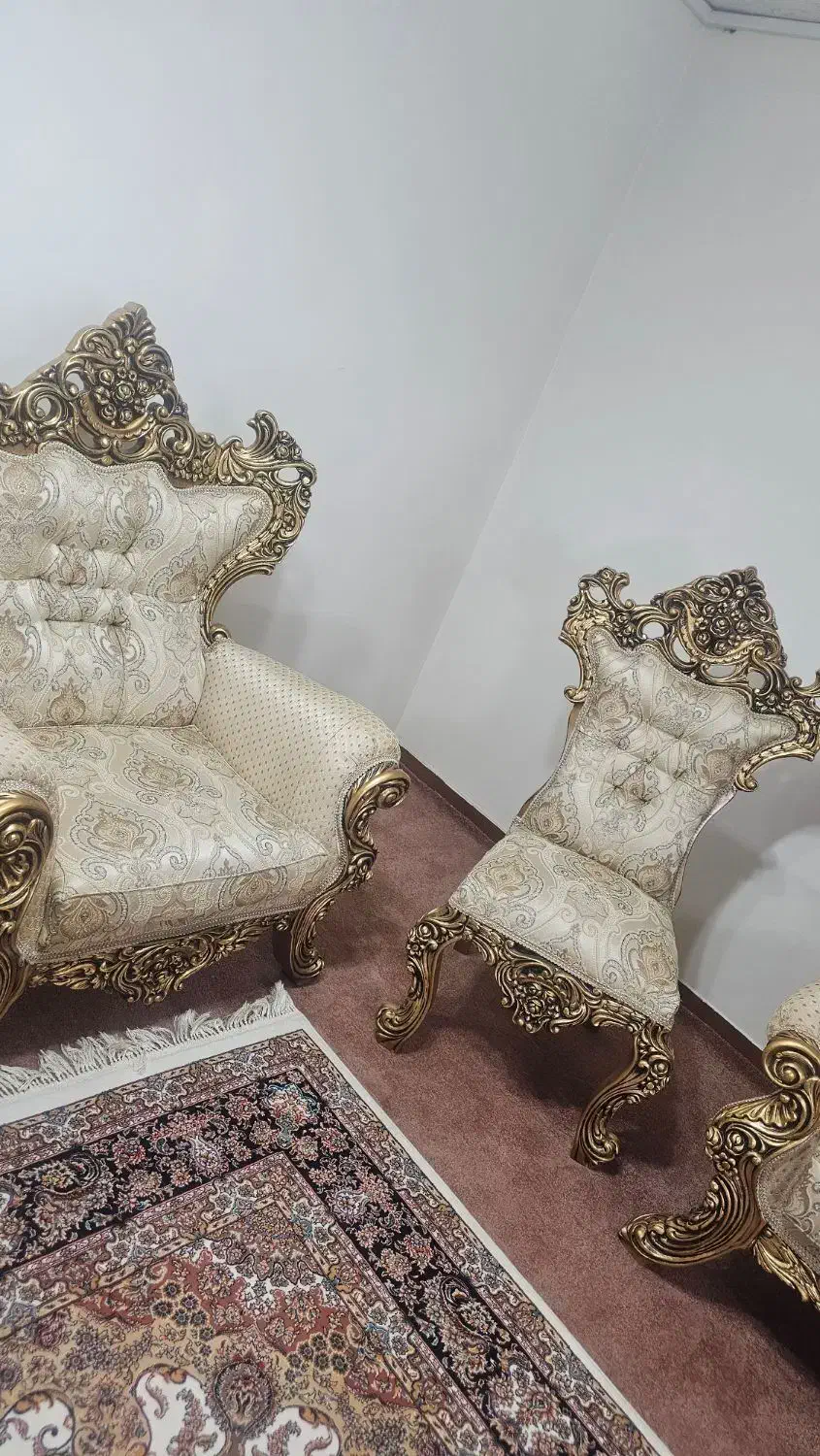 مبل سلطنتی ۹ نفره|مبلمان خانگی و میز عسلی|امیدیه, |دیوار