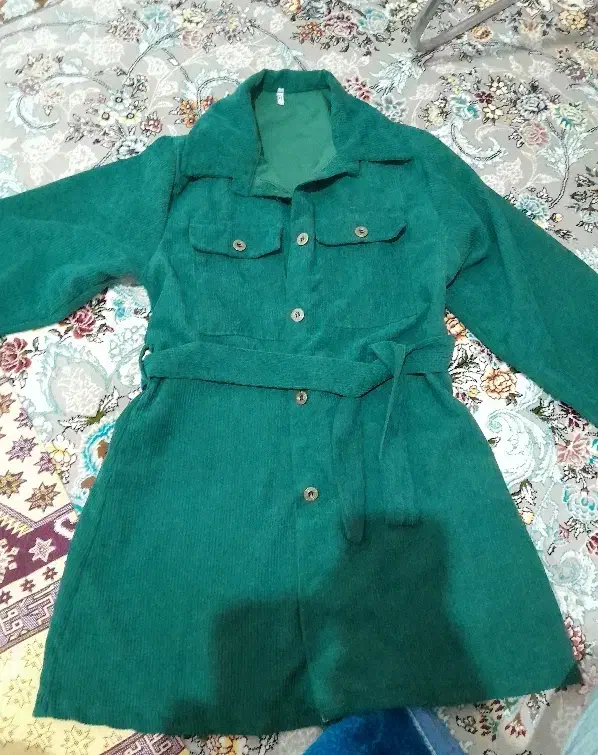 مانتو کبریتی پاییزی گرم سبز دخترانه زنانه|لباس|تبریز, |دیوار