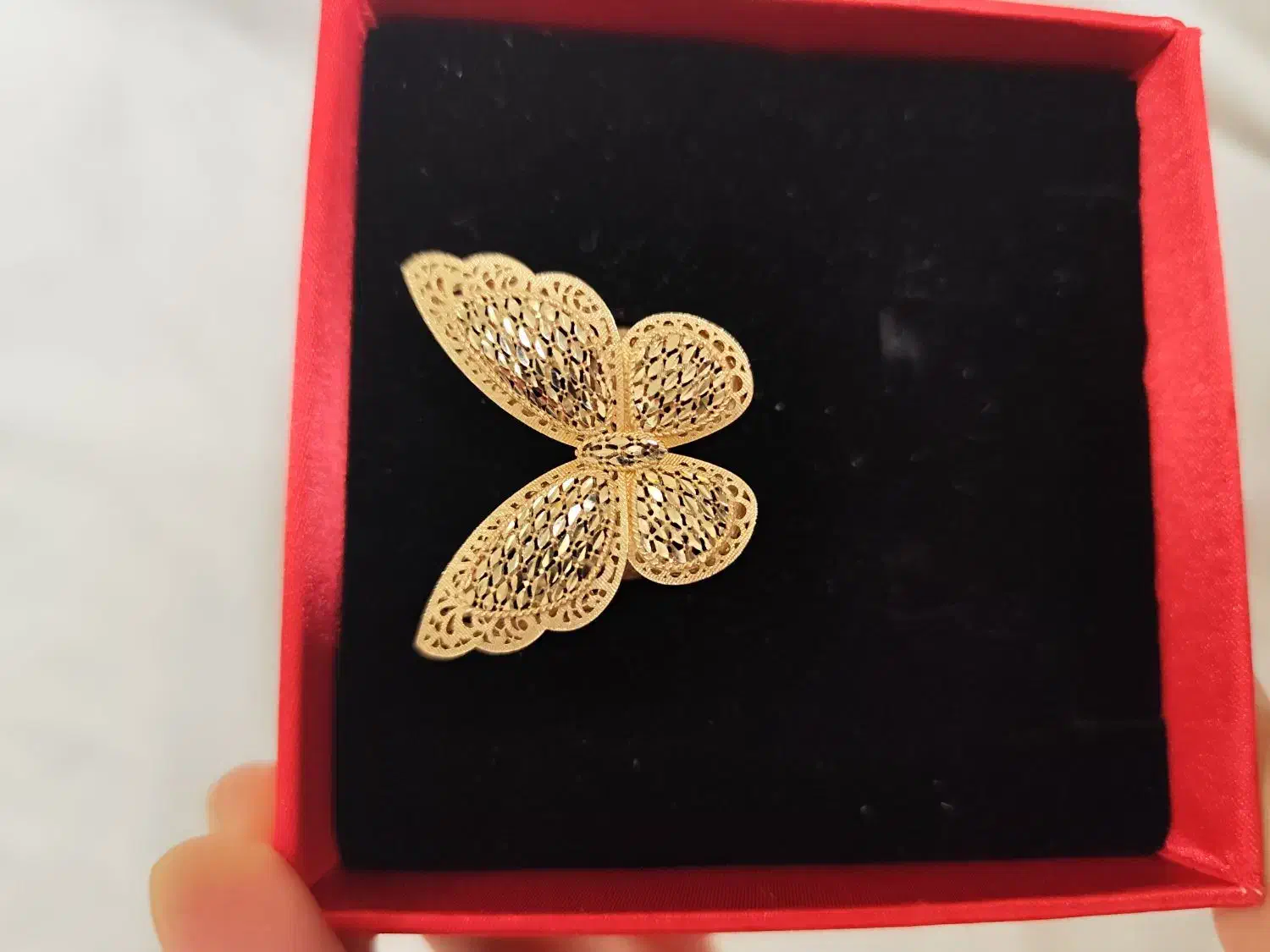 ست دستبند و انگشتر پروانه طلا نوی نو|جواهرات|کاشان, بازار کاشان|دیوار