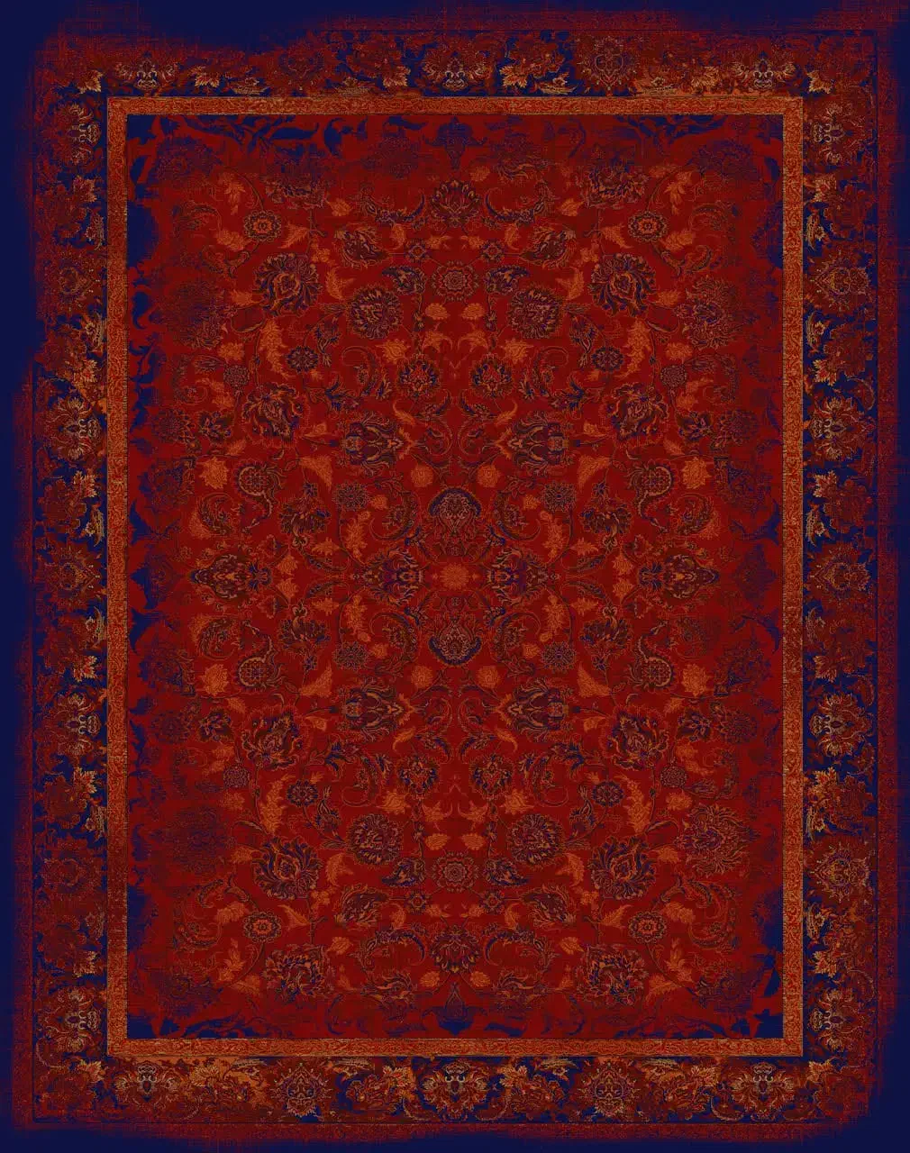 فرش/اطلس|فرش|آق قلا, |دیوار