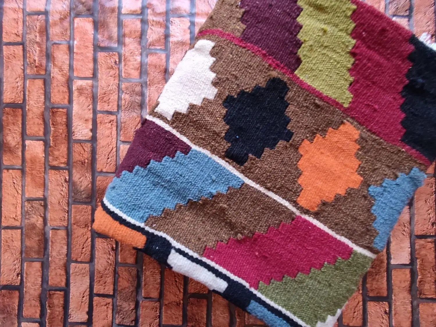 گلیم دستباف قشقایی ذرع و نیم تازه بافت|گلیم، جاجیم، گبه|تهران, ونک|دیوار