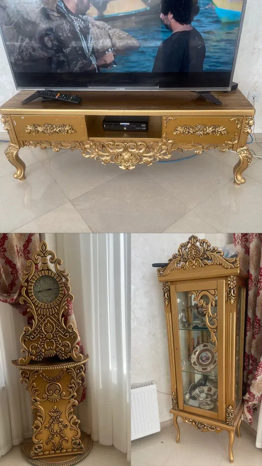 بوفه ساعت میز تی وی|بوفه، ویترین، کنسول|گناباد, |دیوار