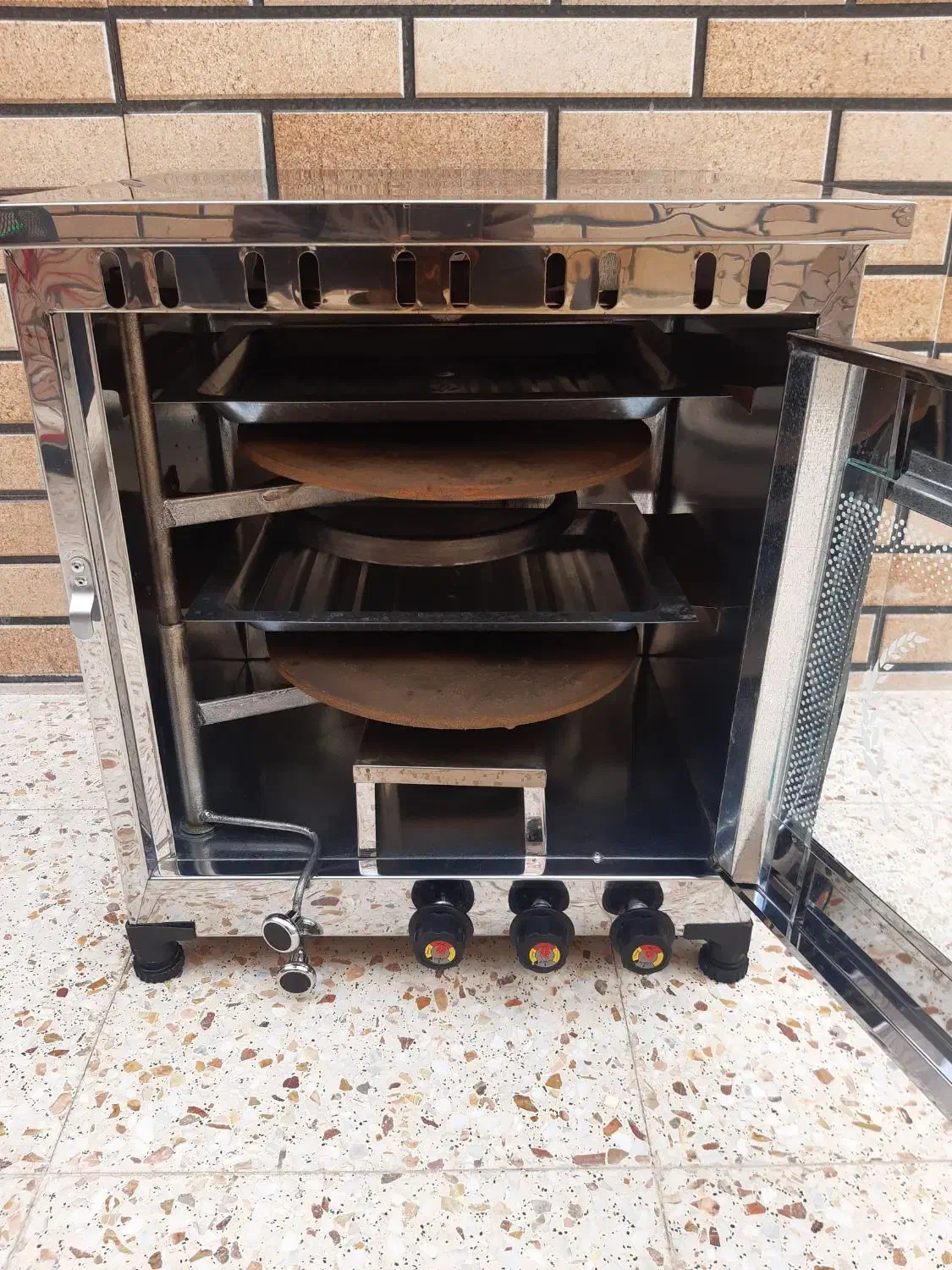 تنور گازی خانگی دو ساج و دو سینی|اجاق گاز و لوازم برقی پخت‌وپز|مهاباد (اصفهان), |دیوار