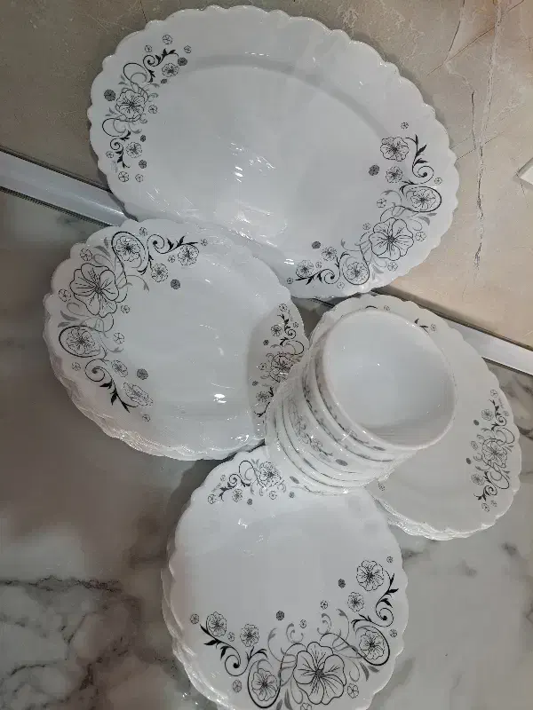 سرویس غذاخوری ارکوپال استیما مشکی|ظروف سرو و پذیرایی|بیرجند, |دیوار