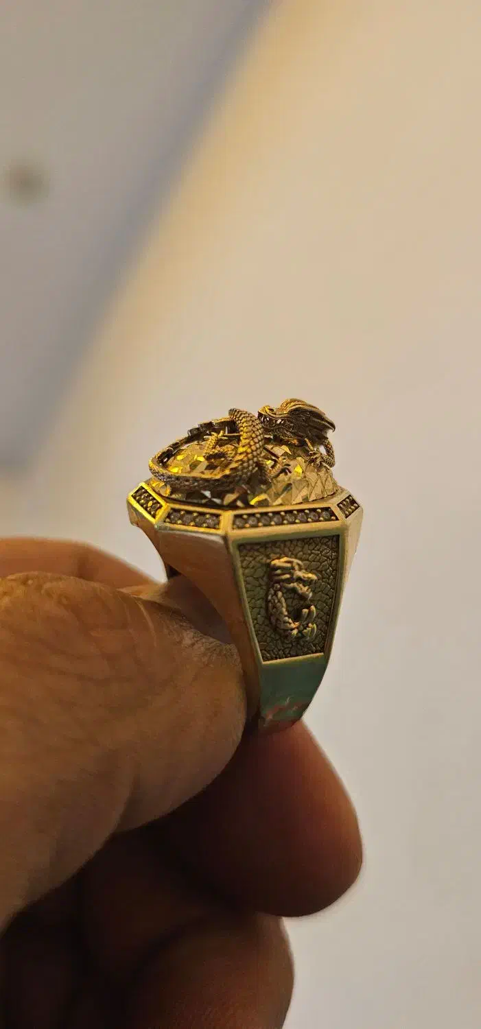 انگشتر طلای دراگون|جواهرات|اهر, |دیوار