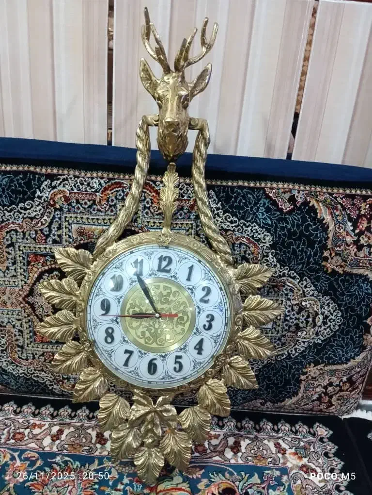 ساعت سنگین برنز اصل|ساعت دیواری و تزئینی|نهاوند, |دیوار