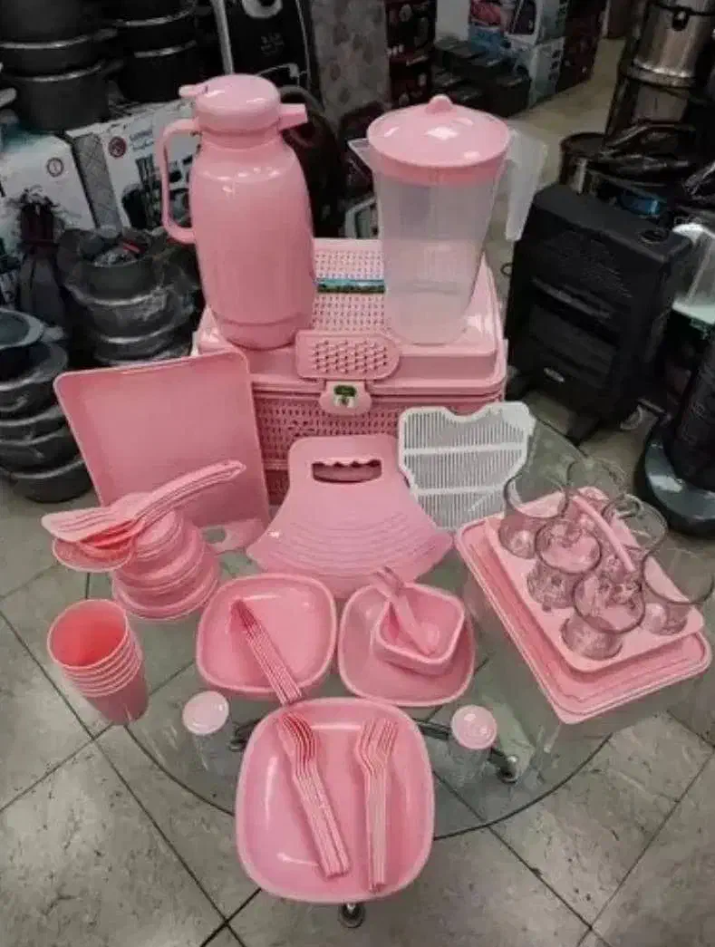 سرویس مسافرتی 90پارچه صحرا رنگبندی|ظروف سرو و پذیرایی|شیراز, محراب|دیوار