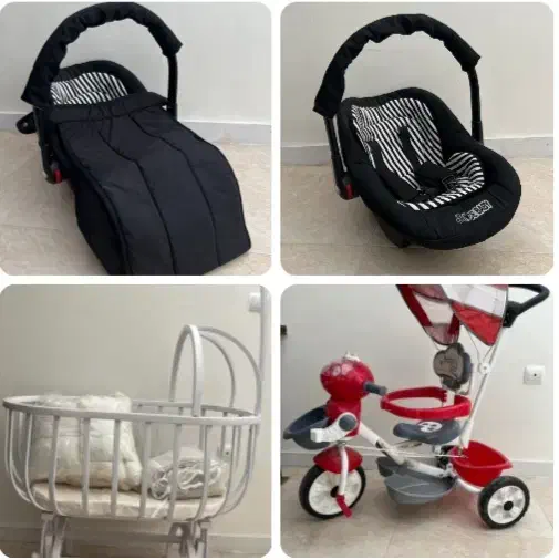 فروش در حد نو تخت کنار مادر کلییر سه چرخه|تخت و صندلی بچه|رودهن, |دیوار