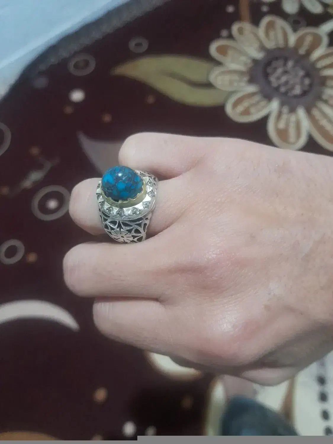 انگشتر فیروزه نیشابور کله قندی|جواهرات|یزد, |دیوار