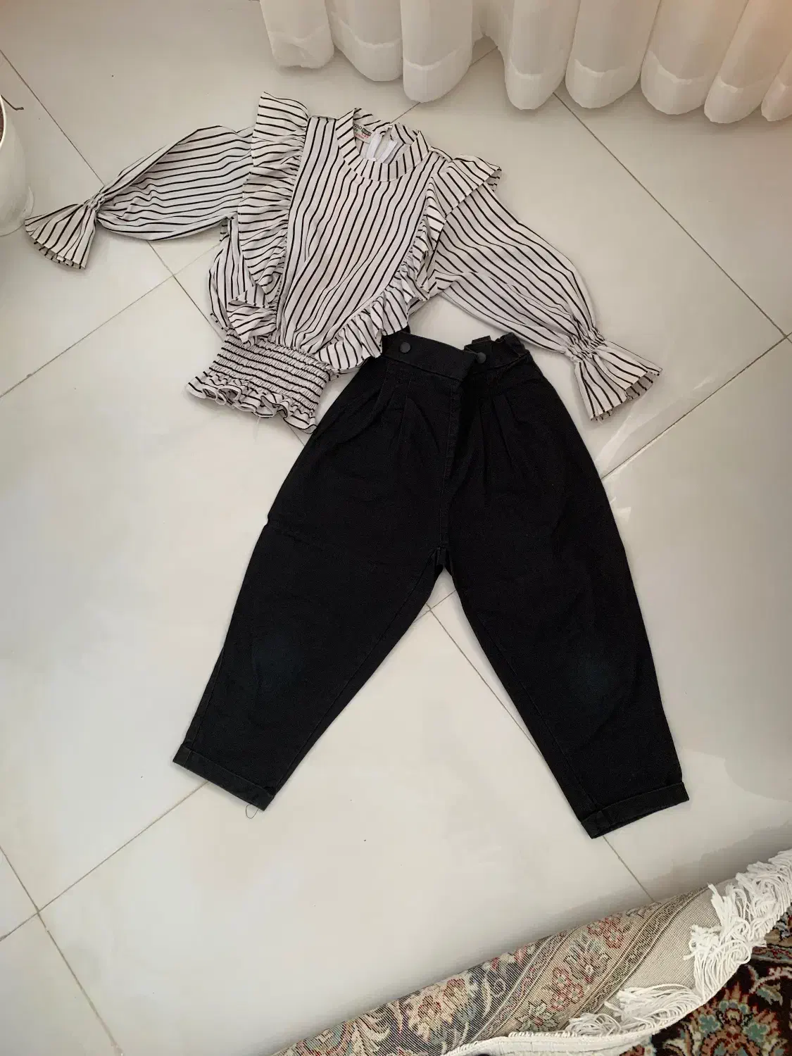 بلوز شلوار بند شانه ای دخترانه|لباس|تربتحیدریه, باغ سلطانی|دیوار