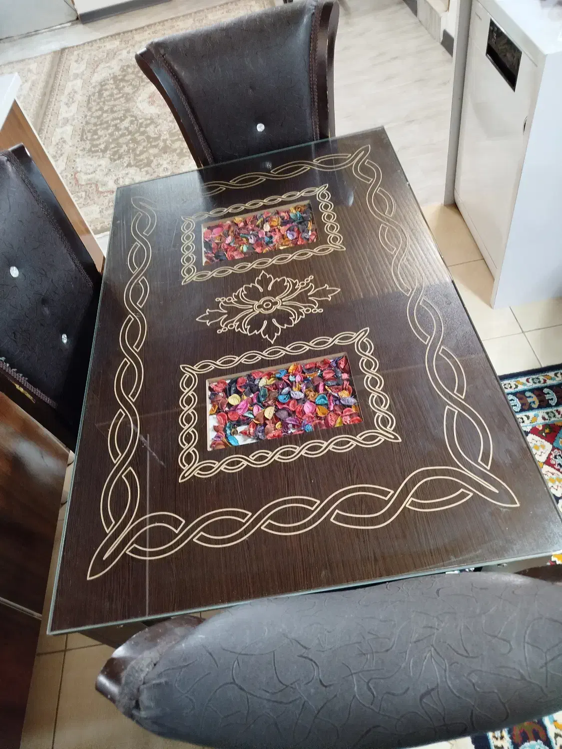 میزنهارخوری چهارنفره|میز و صندلی غذاخوری|ماهدشت, |دیوار