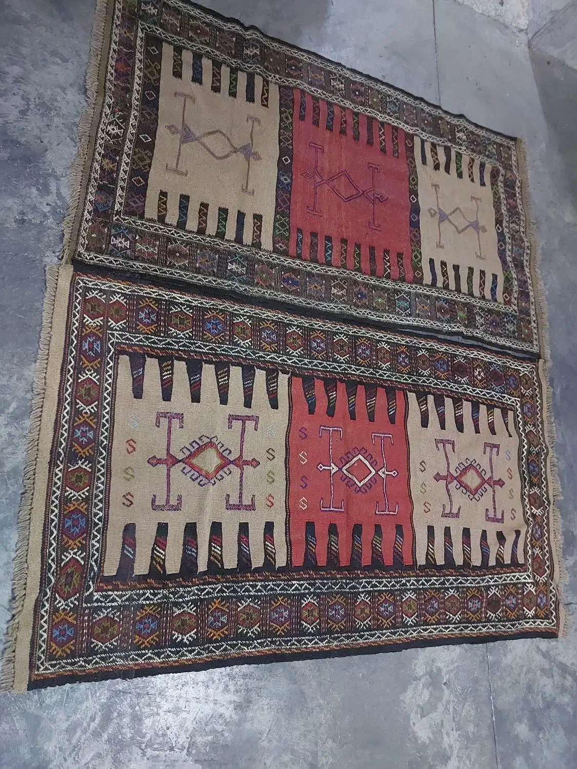 یک جفت قالیچه قشقایی|گلیم، جاجیم، گبه|تهران, صاحب الزمان|دیوار