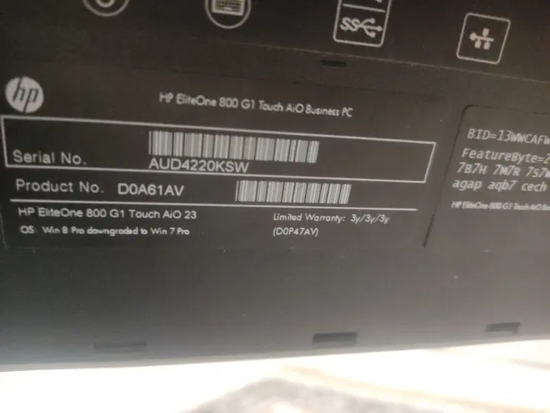 ال این وان ۲۴ اینچ hp eliteone 800 g1 i7|رایانه رومیزی|تهران, دریا|دیوار