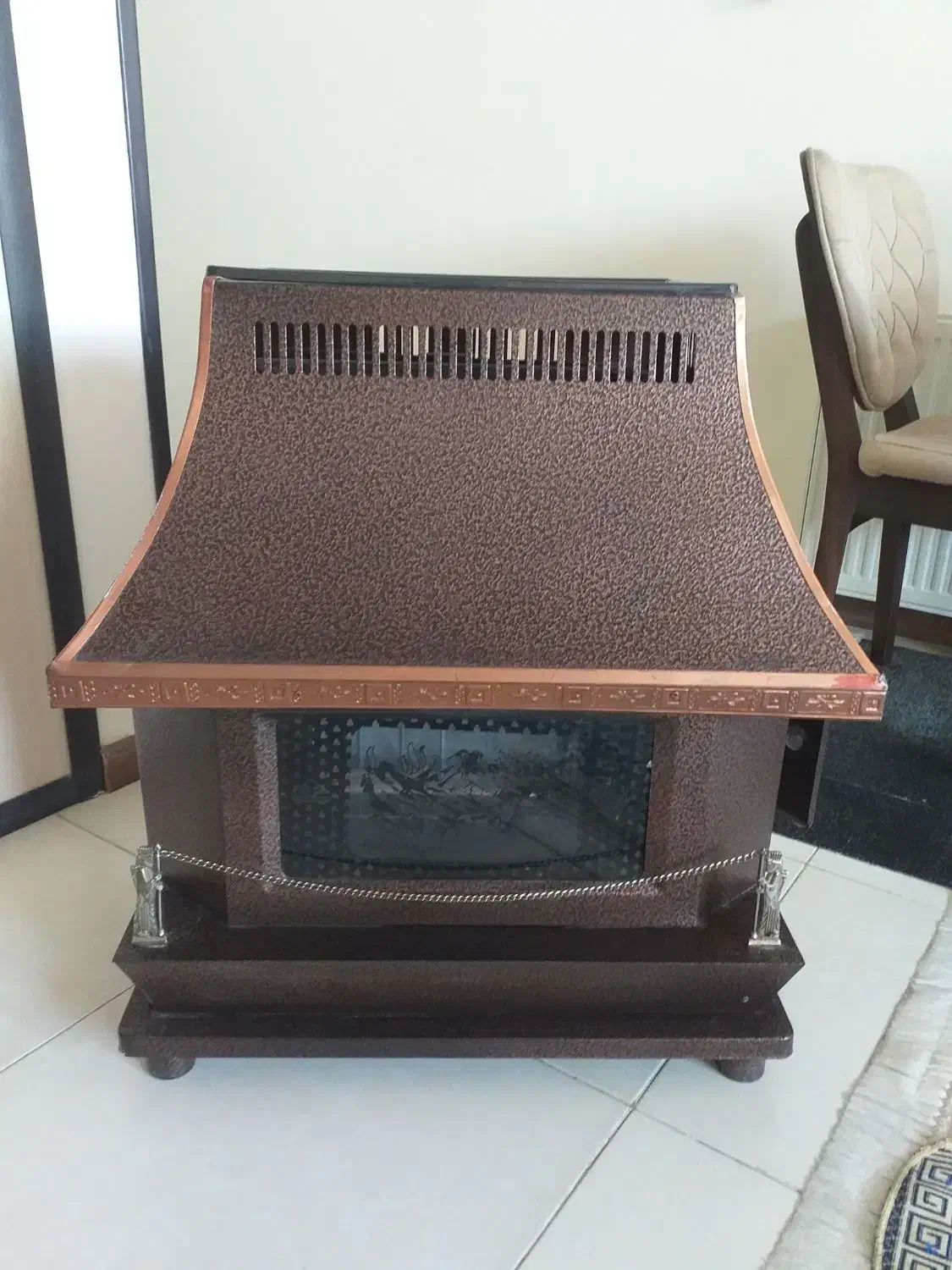 بخاری طرح شومینه|بخاری، هیتر، شومینه|فولادشهر, C2|دیوار