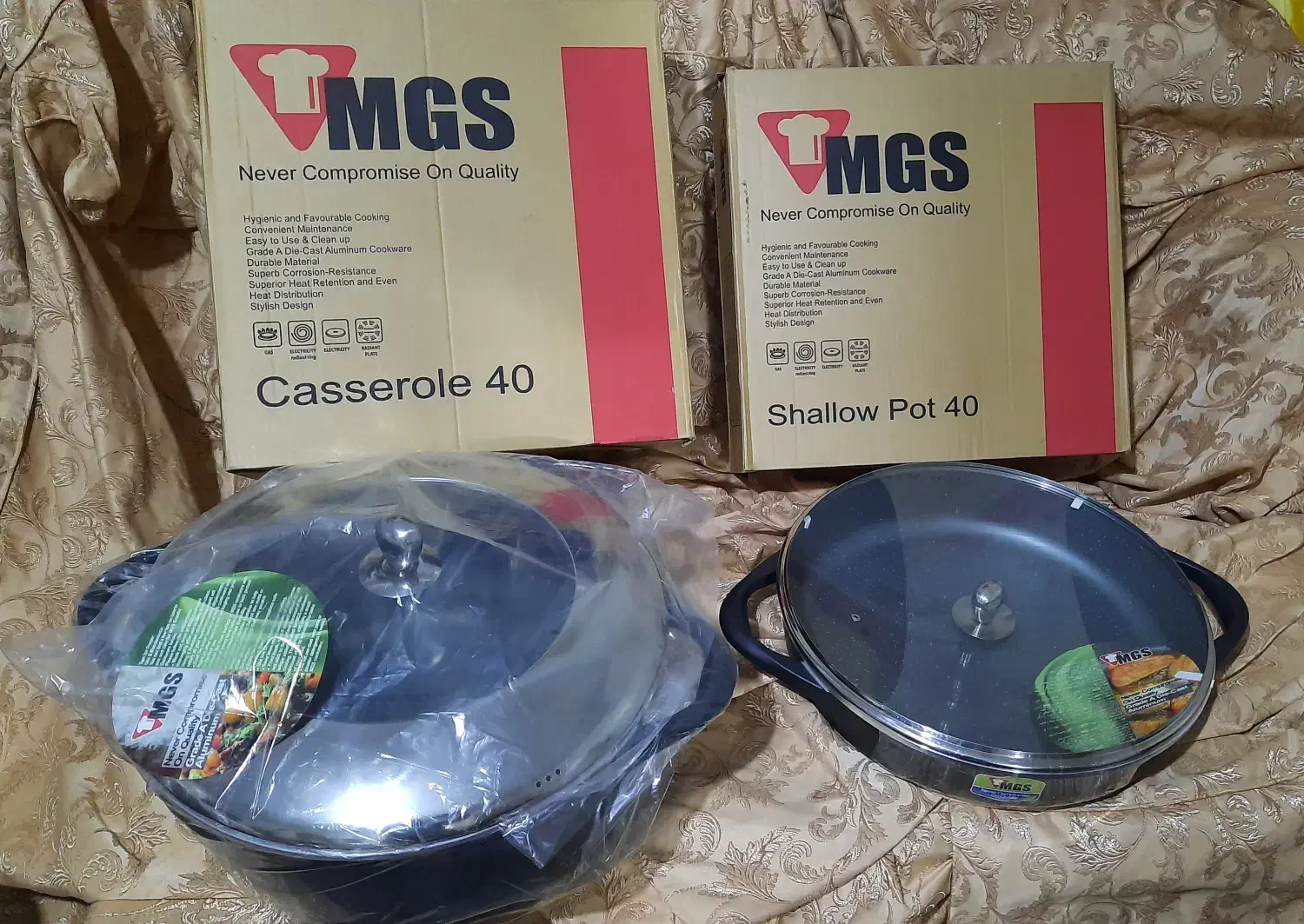 قابلمه و ماهی تابه سایز ۴۰ مارک MGS|ظروف پخت‌وپز|تهران, خرمشهر|دیوار