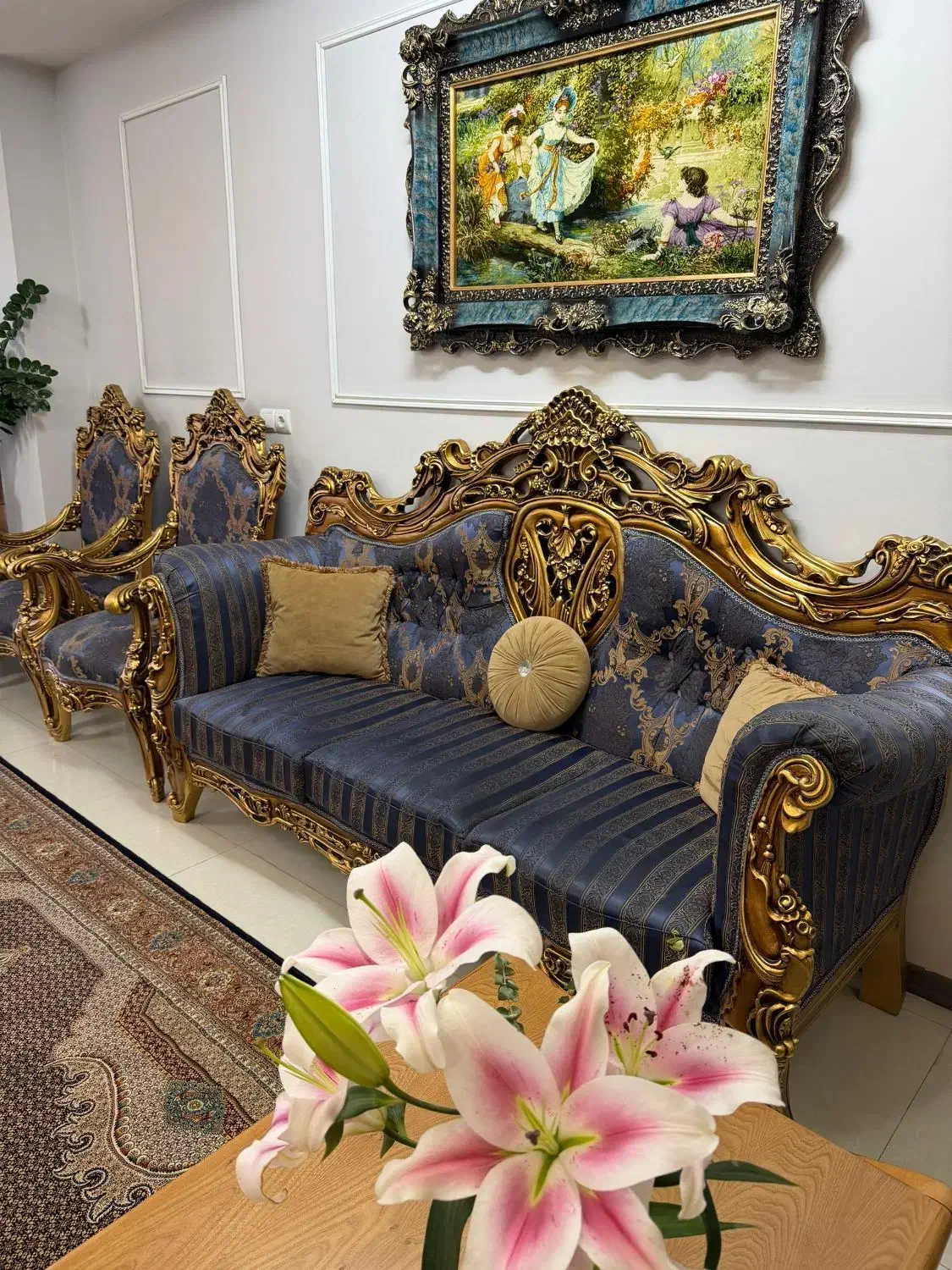 مبل هفت نفره میزوعسلی وغذاخوری درحدنومناسب جهیزیه|مبلمان خانگی و میز عسلی|قزوین, |دیوار