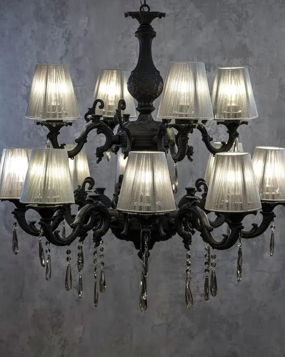 لوستر شاخه sایتالیایی و شقایق رنگ کوره ای با پتینه|لوستر و چراغ آویز|مشهد, بهمن|دیوار