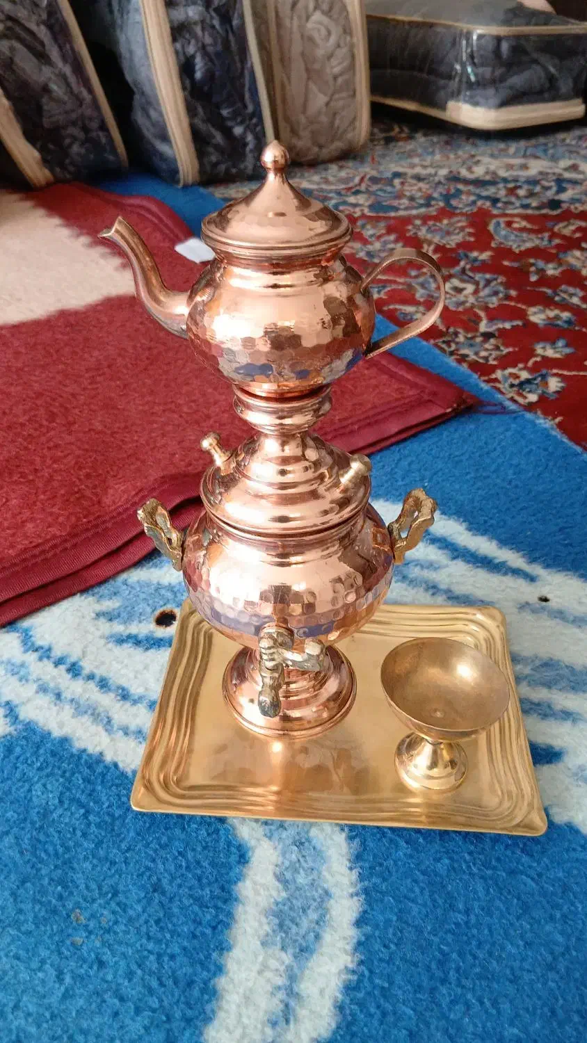 سماور وقوری  دست ساز|قوری، کتری، قهوه‌ساز دستی|کرمان, |دیوار