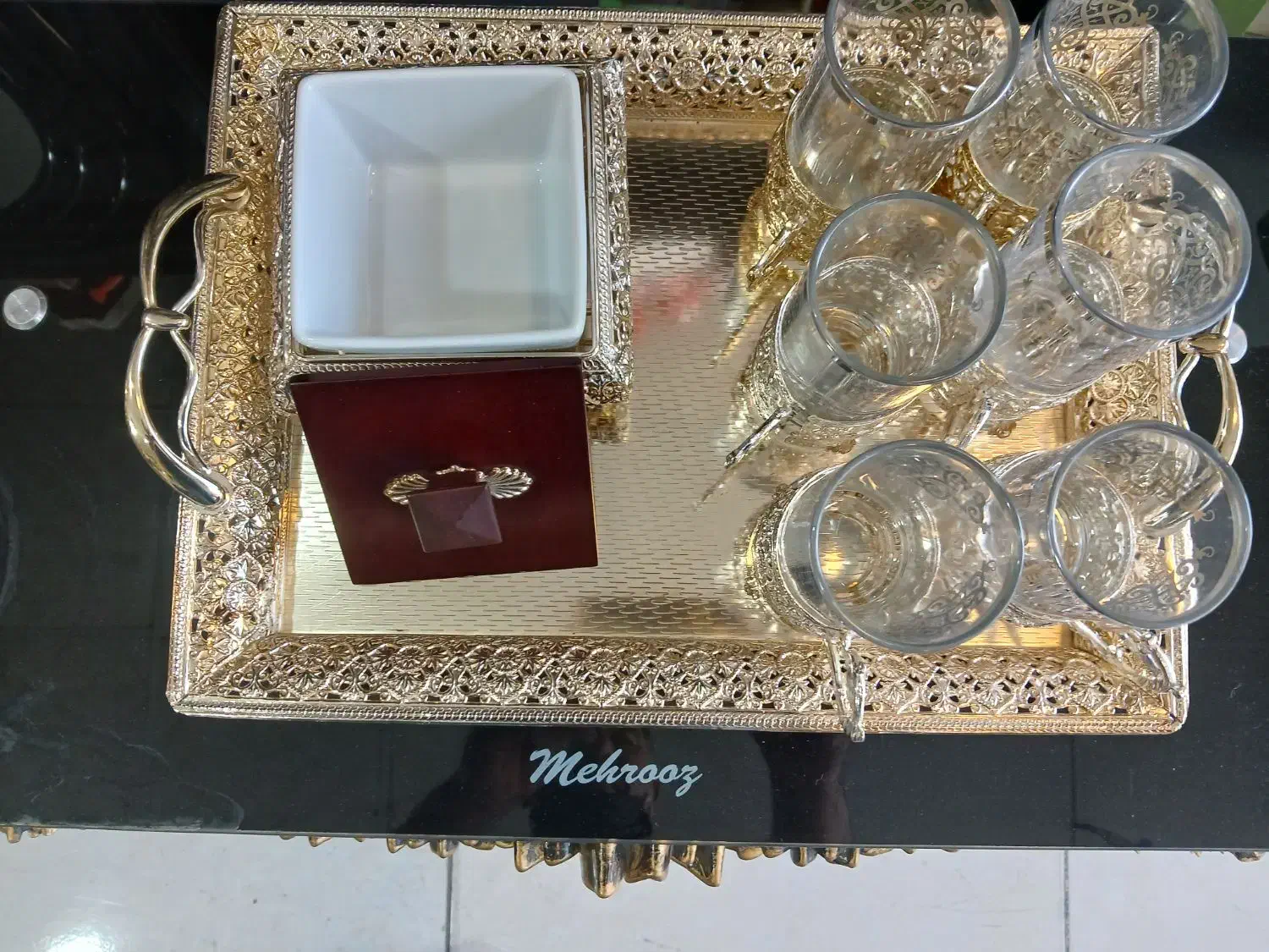 سرویس چایخوری رنگ ثابت ۹پارچه|ظروف سرو و پذیرایی|فردیس, شهرک هفده شهریور|دیوار