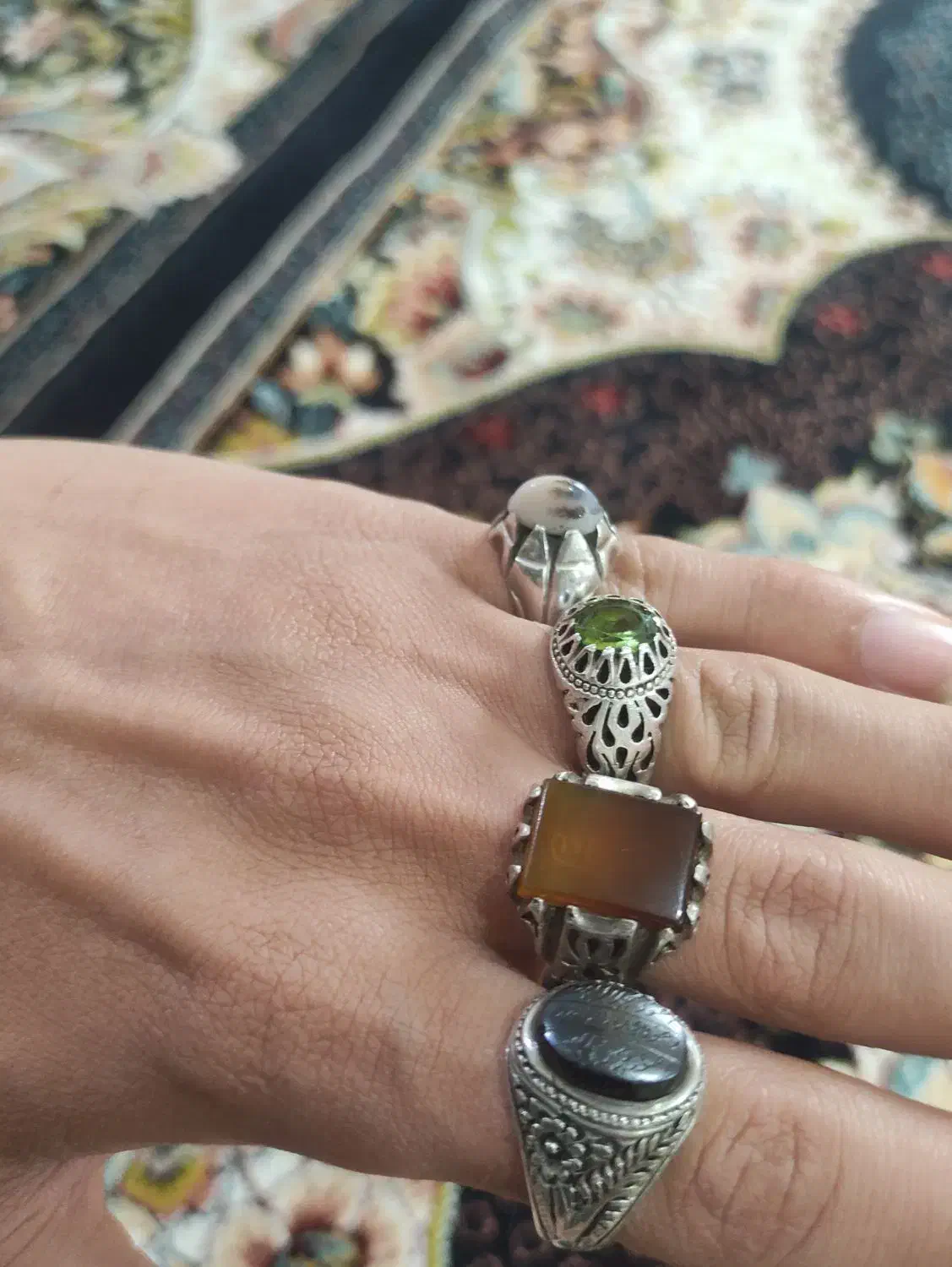 چهارتا انگشتر کلکسیونی دست ساز|جواهرات|کرمانشاه, |دیوار