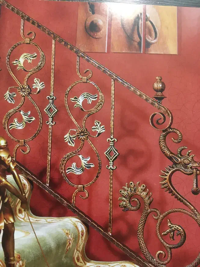 نرده فرفورژه با رنگ کوره|مصالح و تجهیزات ساختمان|یزد, |دیوار