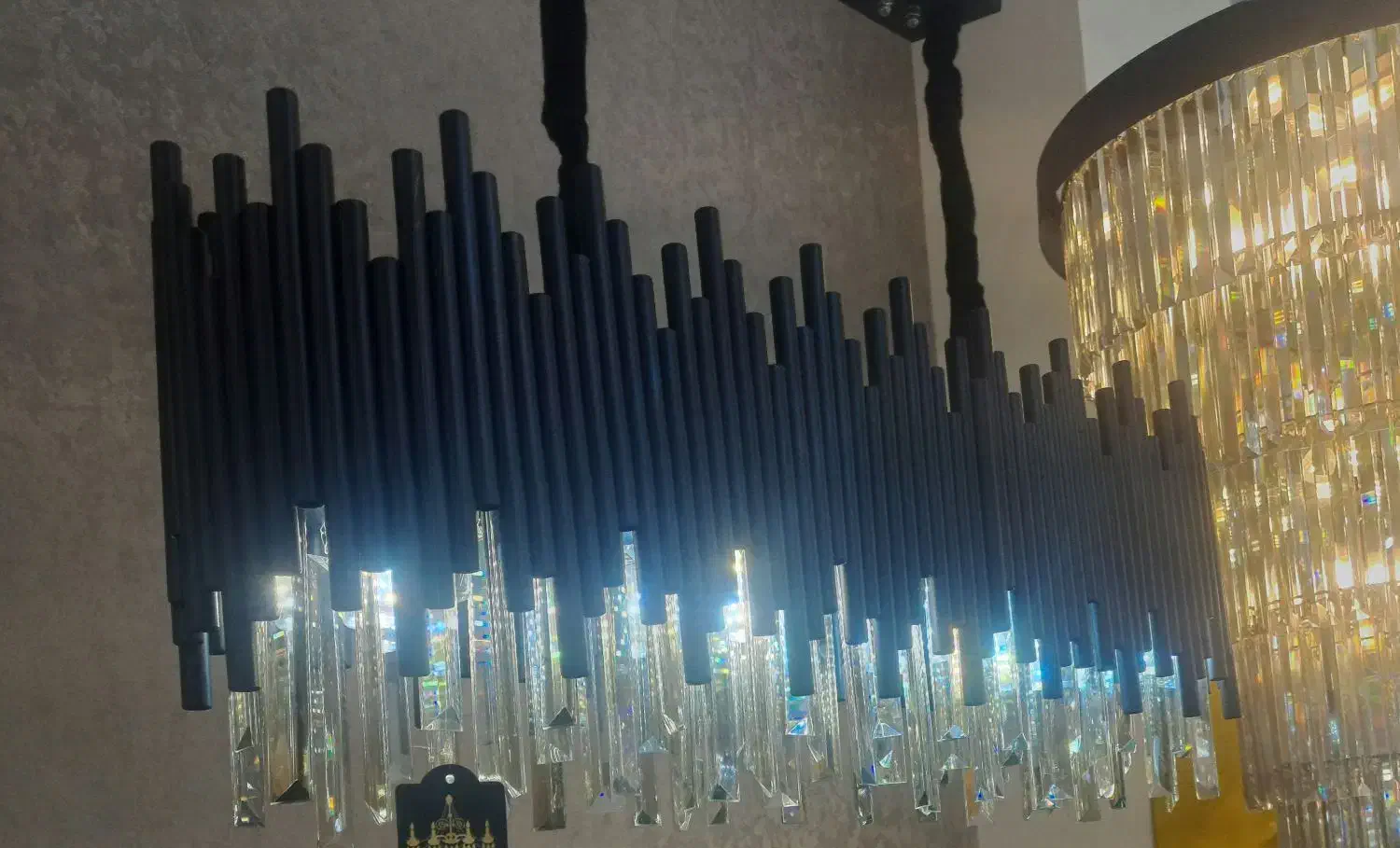 لوستر مدرن خطی|لوستر و چراغ آویز|سمنان, |دیوار