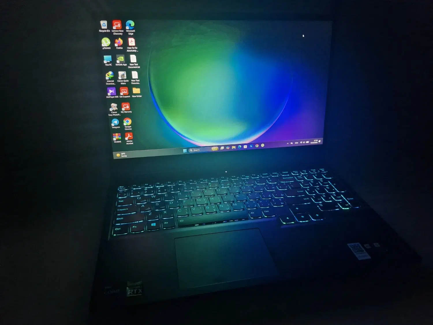 لپتاپ گیمینگ لنوو لیجن ۵ Core i7 نسل ۱۱ تمیز|رایانه همراه|کرج, کوی کارمندان جنوبی|دیوار