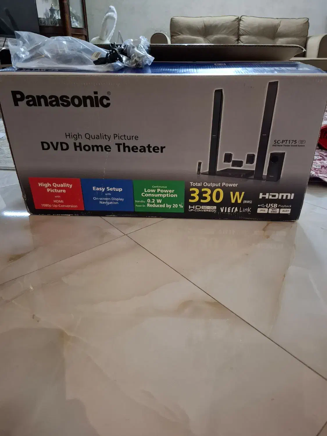 دستگاه سینمای خانوادگی پانا سونیک|صوتی و تصویری|شیراز, قدوسی شرقی|دیوار