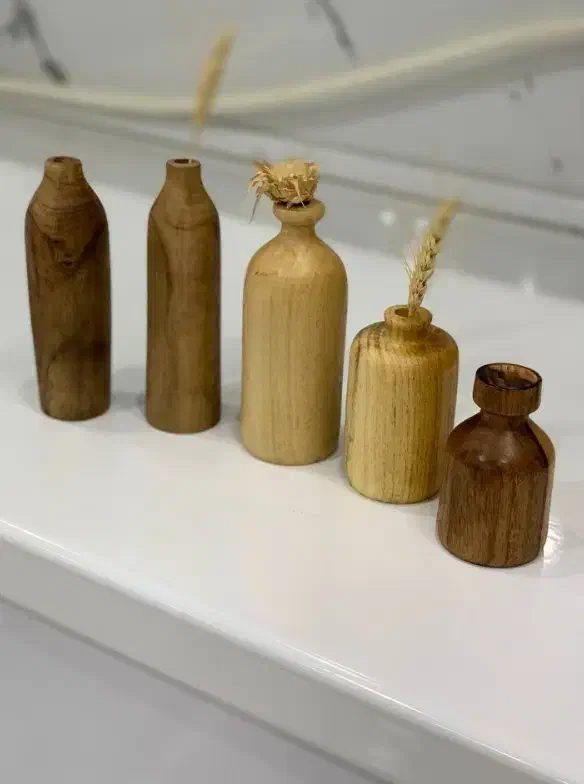 قندان و گلدان چوبی|ظروف سرو و پذیرایی|کرمانشاه, |دیوار