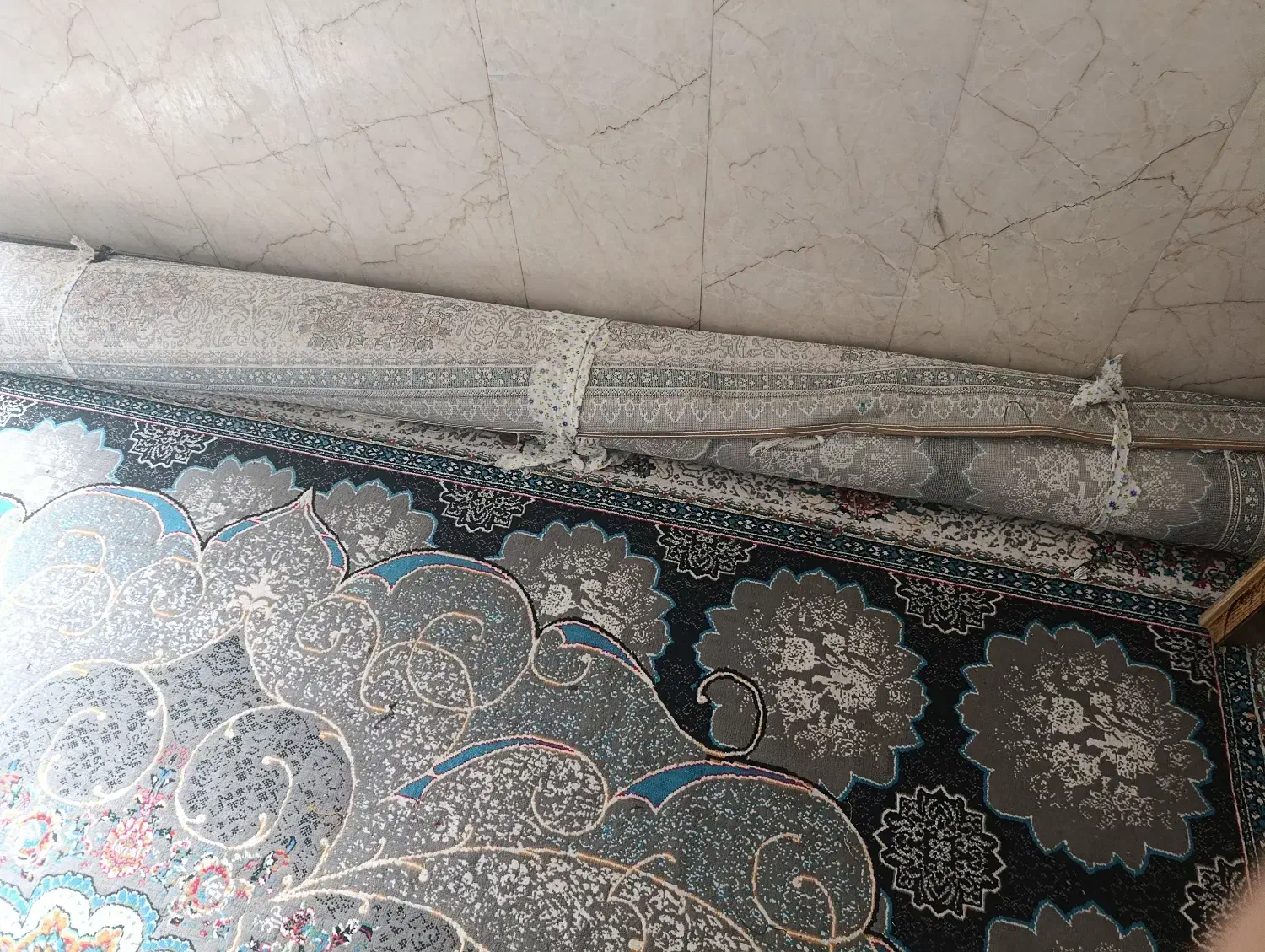 فروش دوتا قالی درحد نو|فرش|بافق, |دیوار