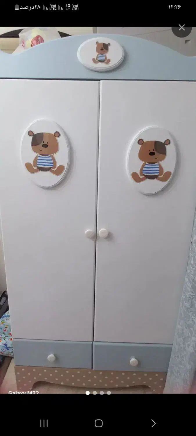 سرویس خواب کودک و نوجوان همرا فرش و پرده تدی خرسه|تخت و سرویس خواب|بیرجند, |دیوار