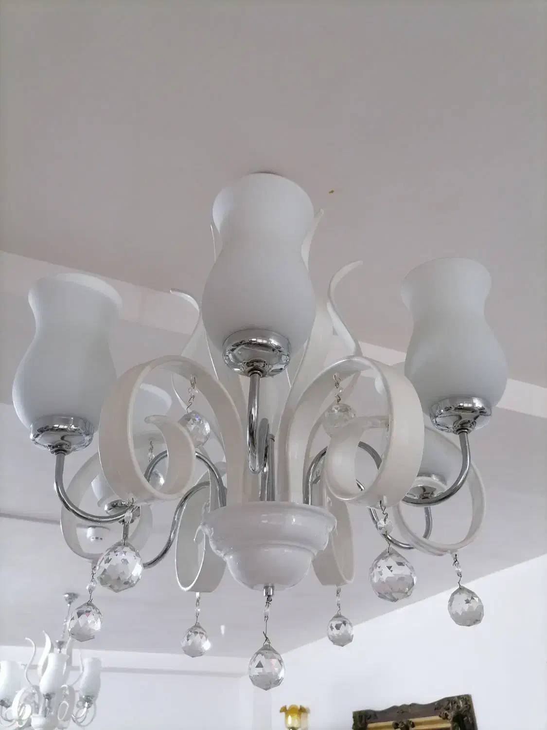 لوستر کلاسیک 2 عدد در حد نو|لوستر و چراغ آویز|ری, علایین|دیوار