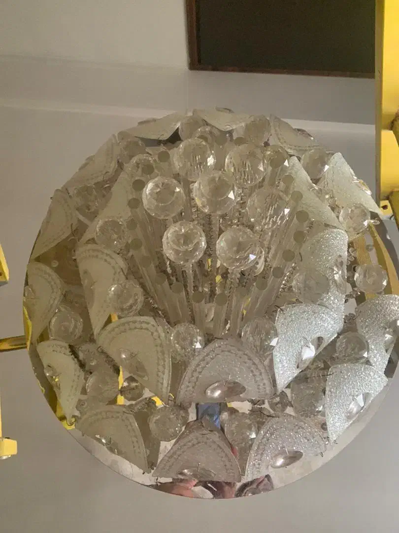 دوعدد لوستر کریستال سقفی خارجی|لوستر و چراغ آویز|سرخرود, |دیوار