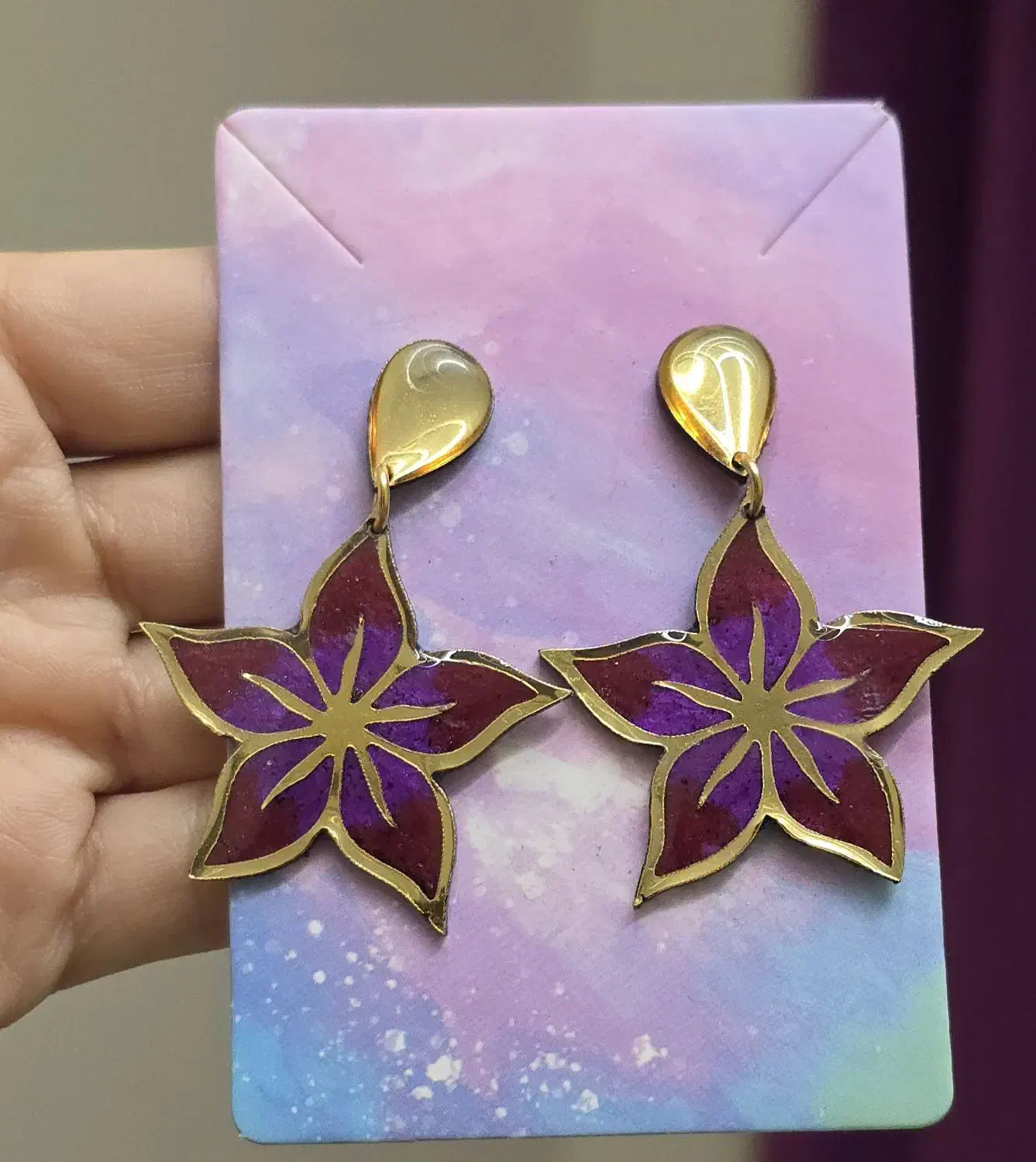 گوشواره مولتی رنگ ثابت ضد حساسیت ۴|جواهرات|تهران, اوقاف|دیوار