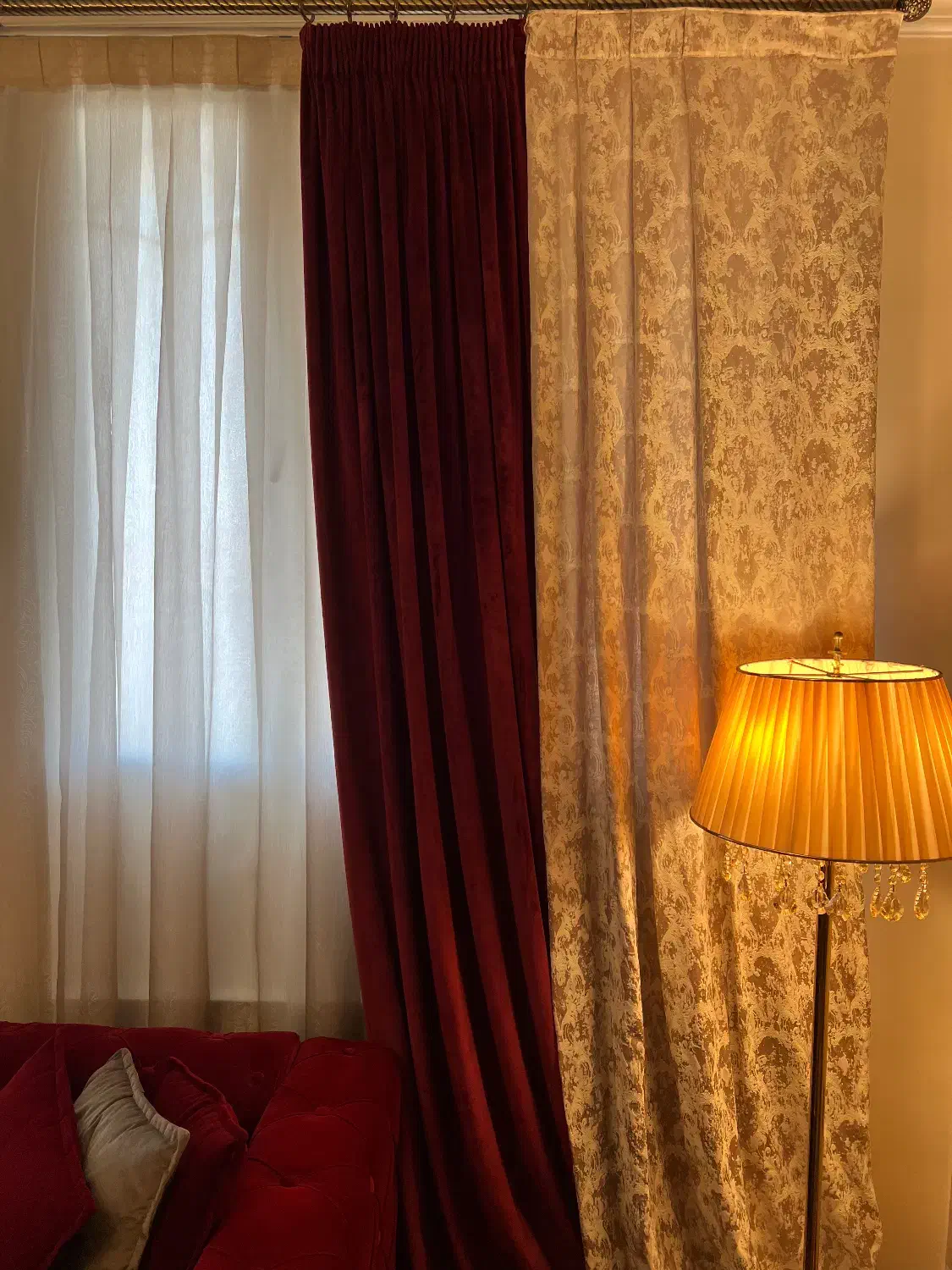 پرده‌ی سالن و اتاق خواب|پرده، رانر، رومیزی|تهران, تهرانپارس غربی|دیوار