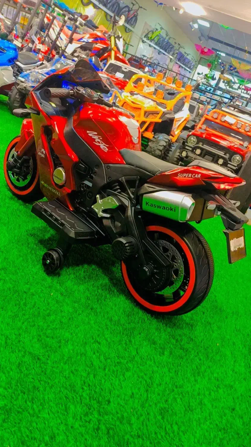 موتورشارژی kawasaki Ninja رنگ جدید رسیدماشین شارژی|اسباببازی بچه|مشهد, توس (بلوار توس)|دیوار