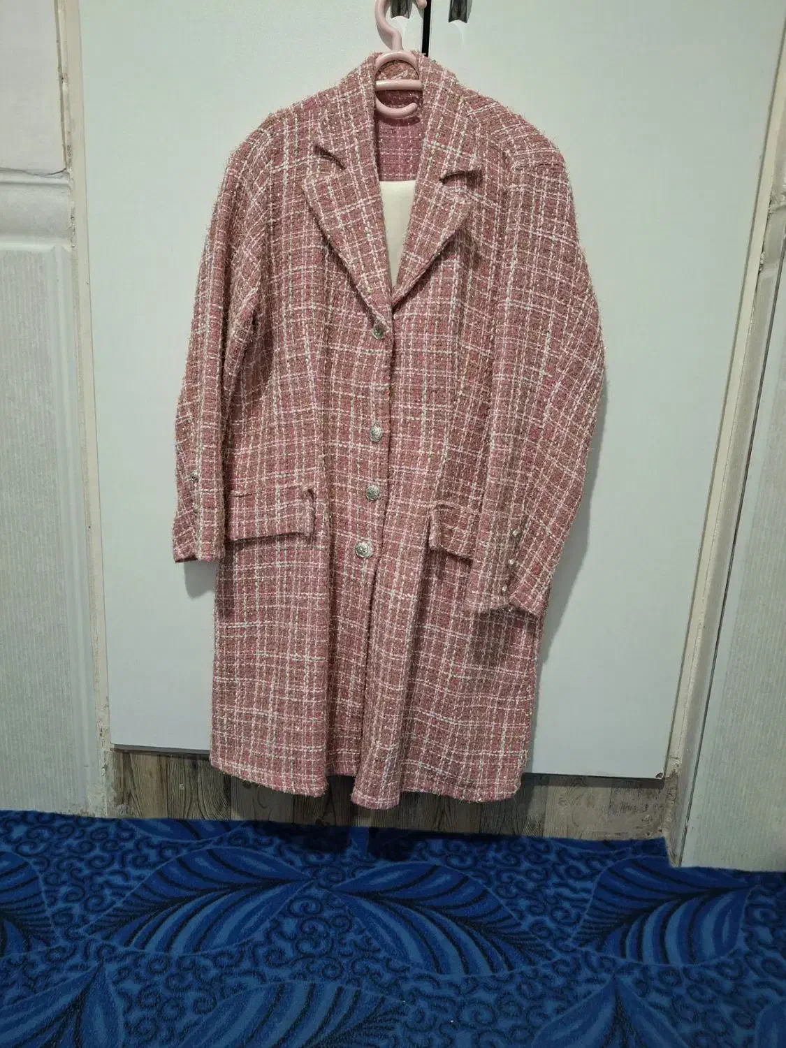 مانتو کتی پشمی صورتی|لباس|شهریار, کردزار|دیوار