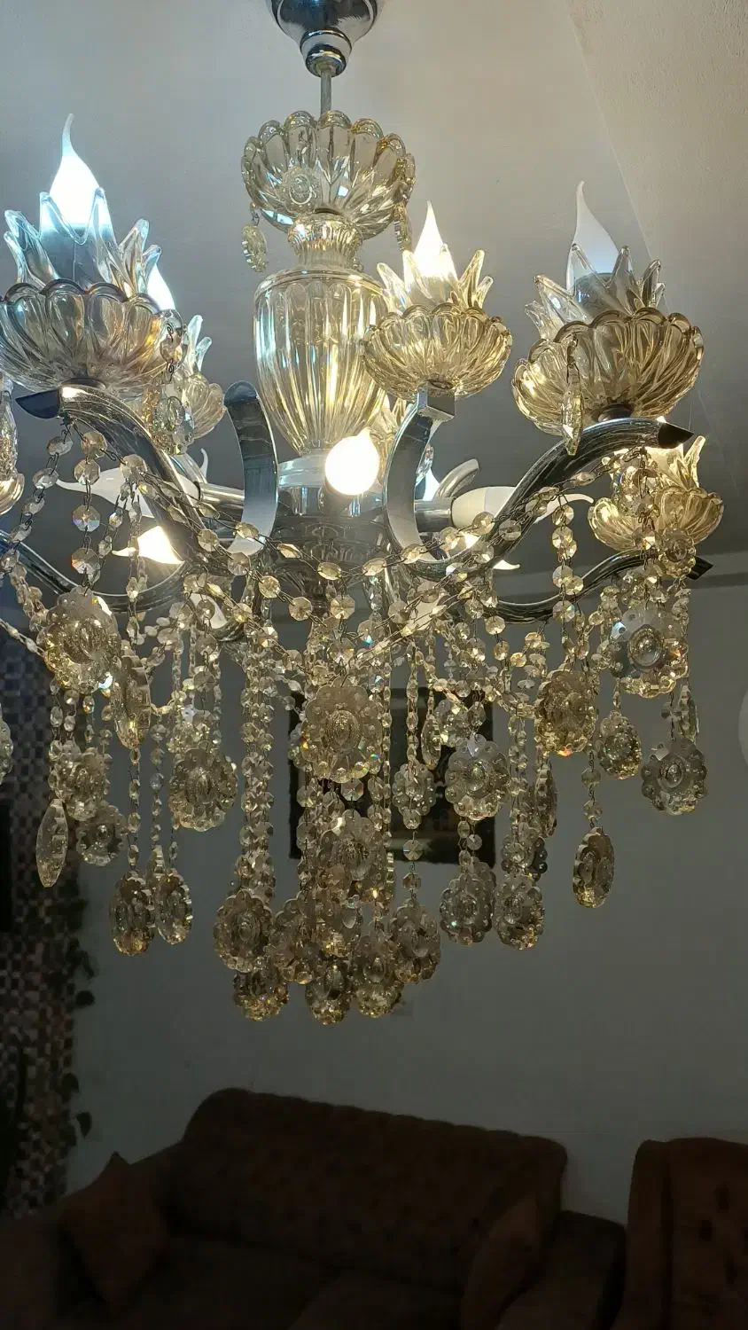 لوستر۶شاخه و ۱۲چراغ|لوستر و چراغ آویز|آستارا, |دیوار