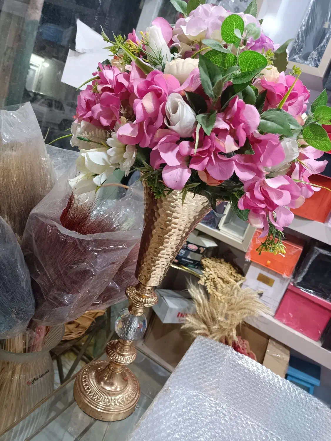 دسته گل جامی بزرگ طلایی و مرواریدی شیک و لاکچری|گل مصنوعی|بوشهر, |دیوار